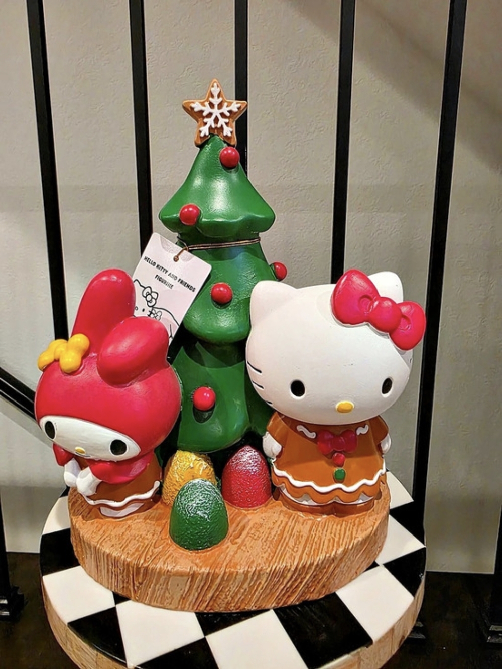 NWT Hello Kitty And My Melody Gingerbread Figurine Christmas Decor